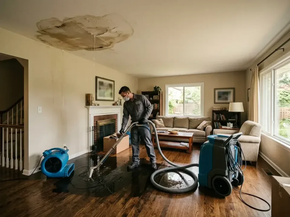 attic-pipe-burst-ceiling-drip-008 — frequently asked questions, Water Damage Restoration & Carpet Care in Rock Island, IL